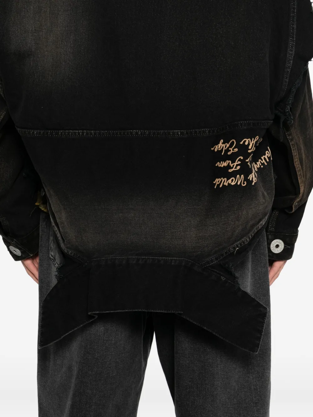Maison MIHARA YASUHIRO Denim jack met omgekeerde rug Zwart