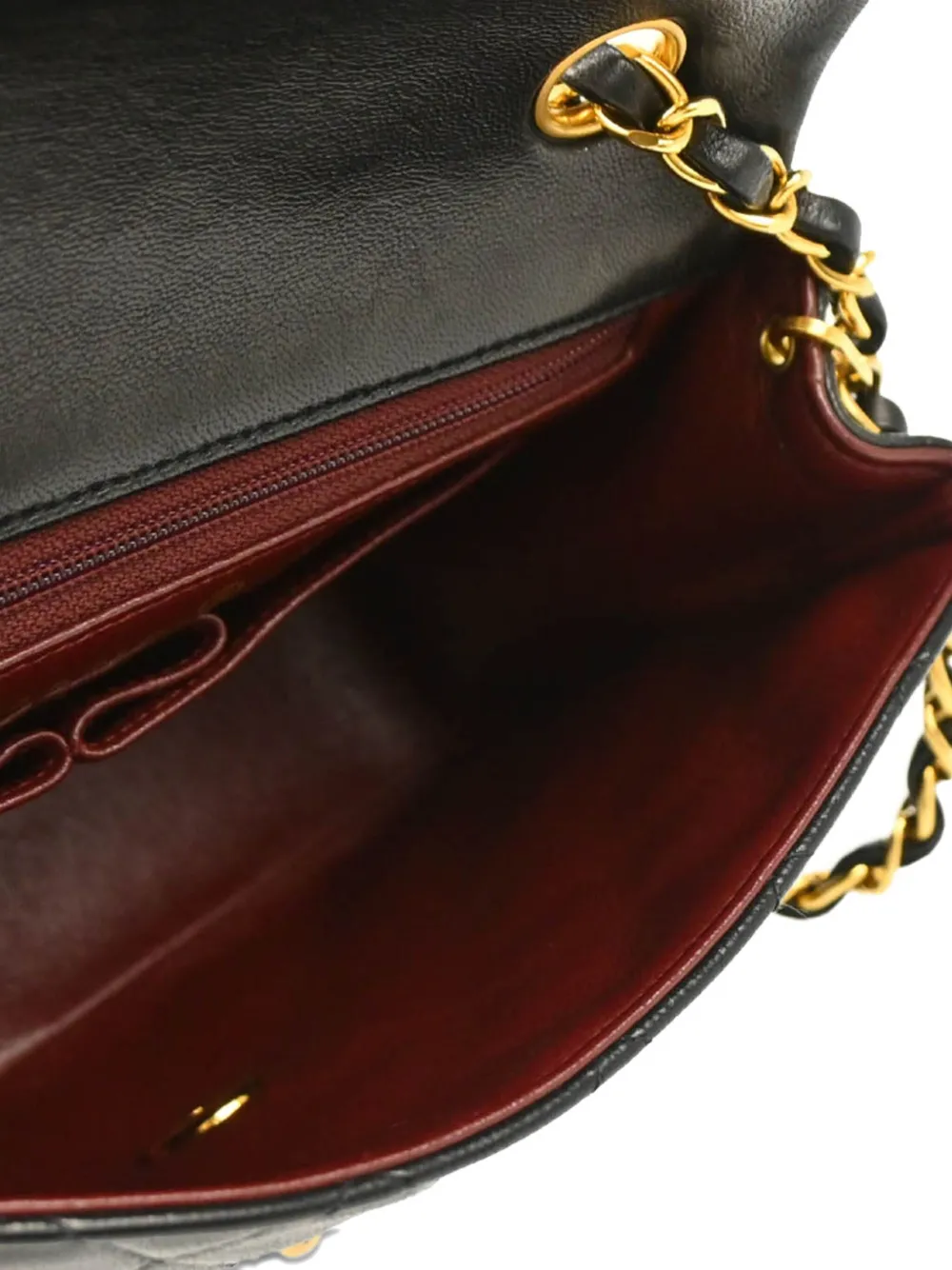 Pre-owned Chanel 1992 Classic Square Flap Shoulder Bag In Black