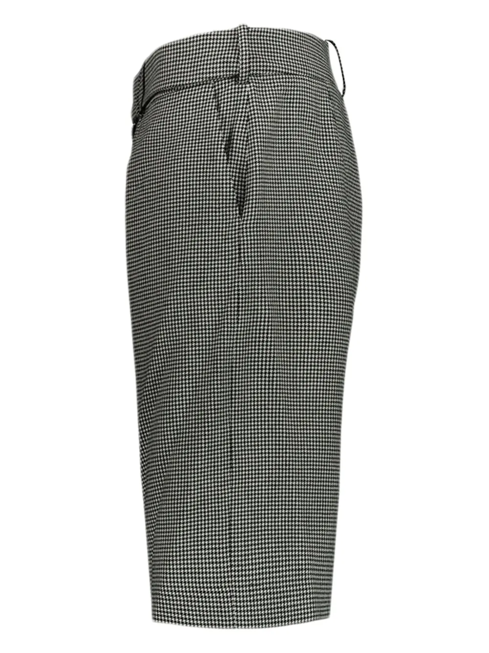 Alexandre Vauthier Shorts met pied-de-poule print en ceintuur - Zwart