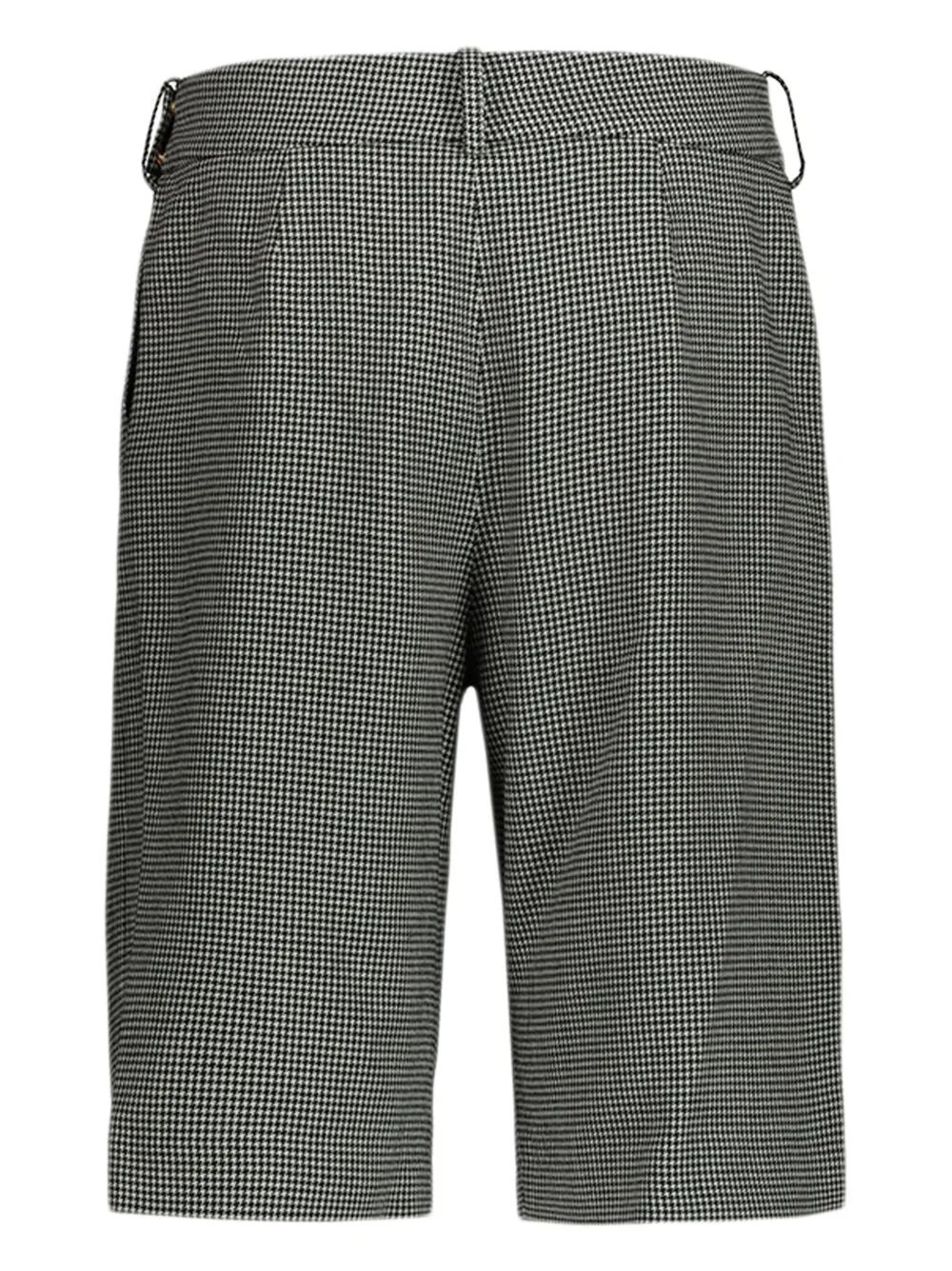 Alexandre Vauthier Shorts met pied-de-poule print en ceintuur Zwart
