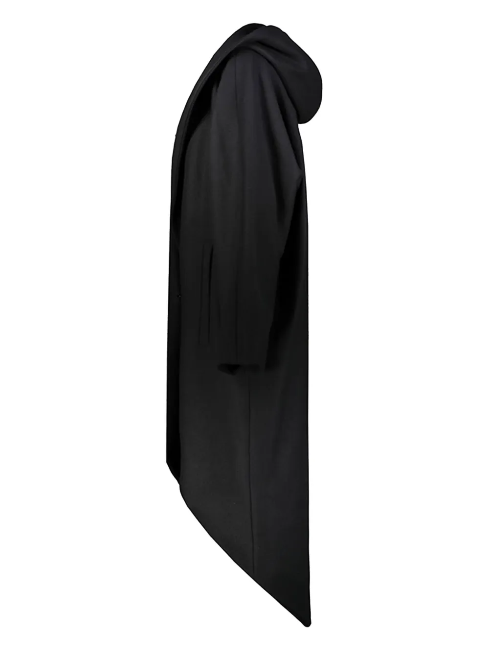 Alexandre Vauthier hooded asymmetrical coat Zwart