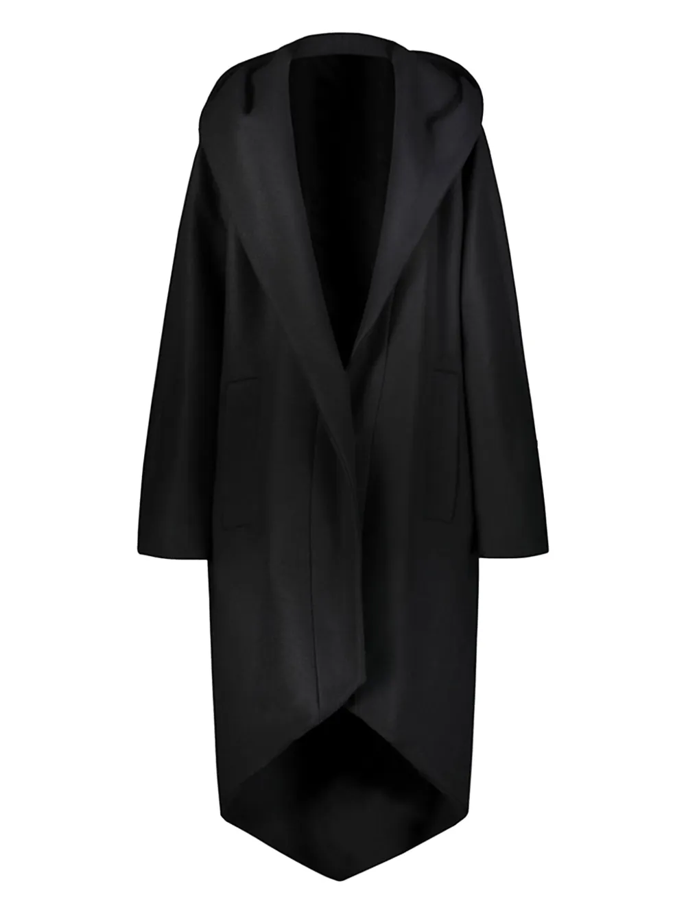 Alexandre Vauthier hooded asymmetrical coat Zwart
