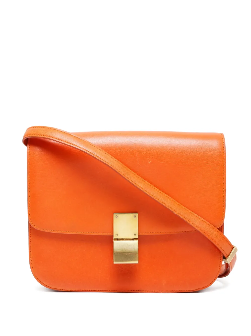 Céline Pre-Owned 1980-1990s レザーショルダーバッグ - オレンジ Céline Pre-Owned 1980-1990s レザーショルダーバッグ - オレンジ