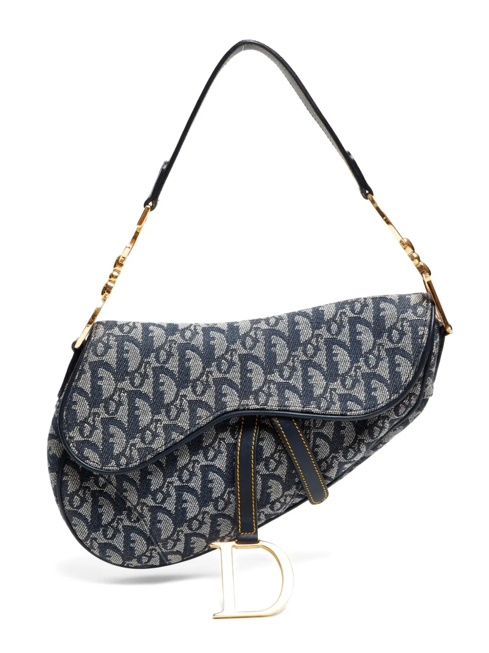 Christian Dior Pre-Owned 2000-2010s Trotter Saddle bag - ブルー Christian Dior Pre-Owned 2000-2010s Trotter Saddle bag - ブルー
