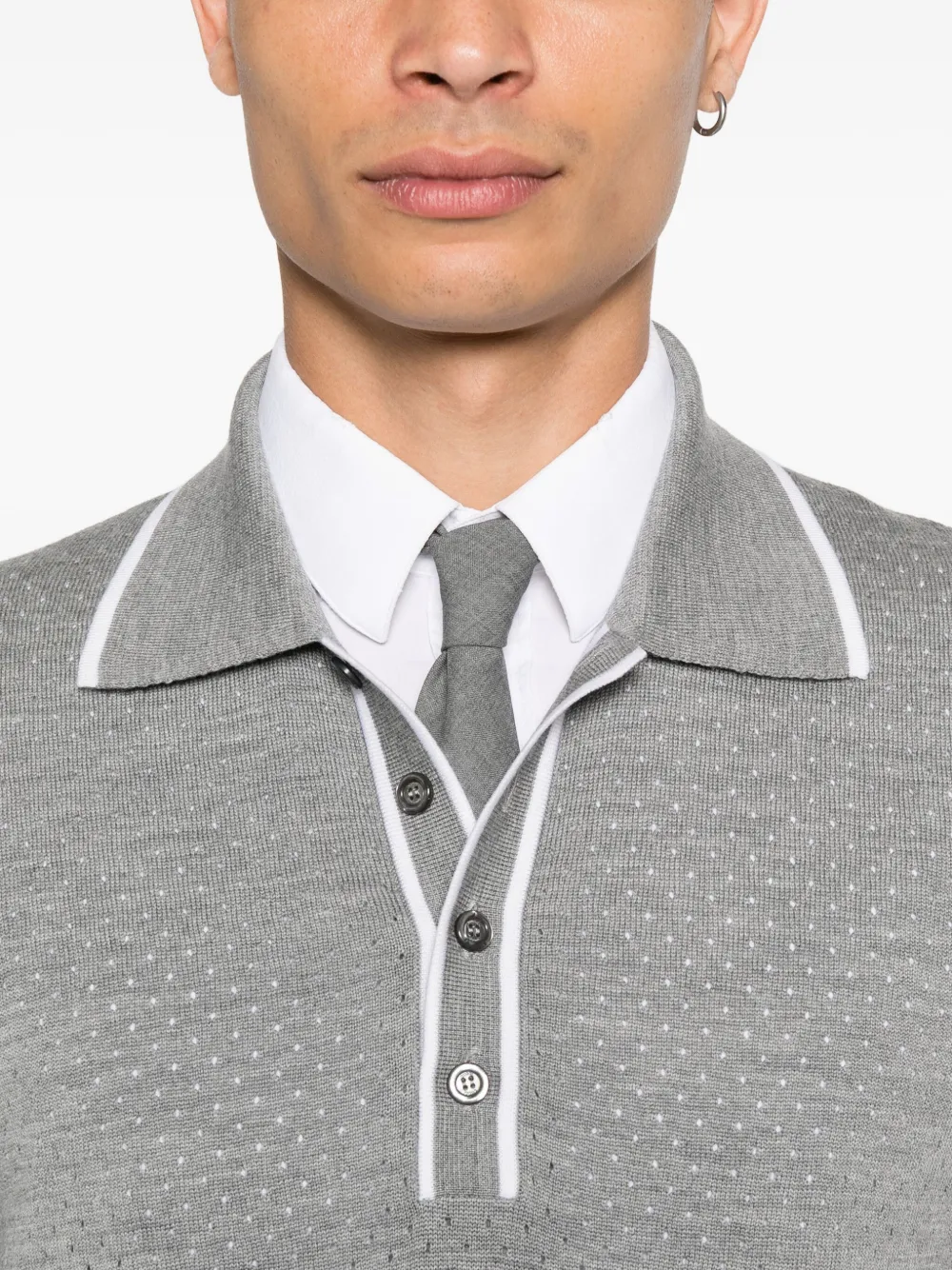 Gucci Geperforeerd poloshirt Grijs