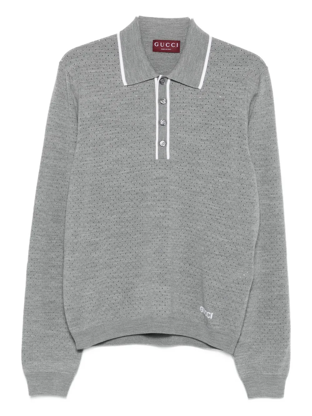 Gucci Geperforeerd poloshirt Grijs