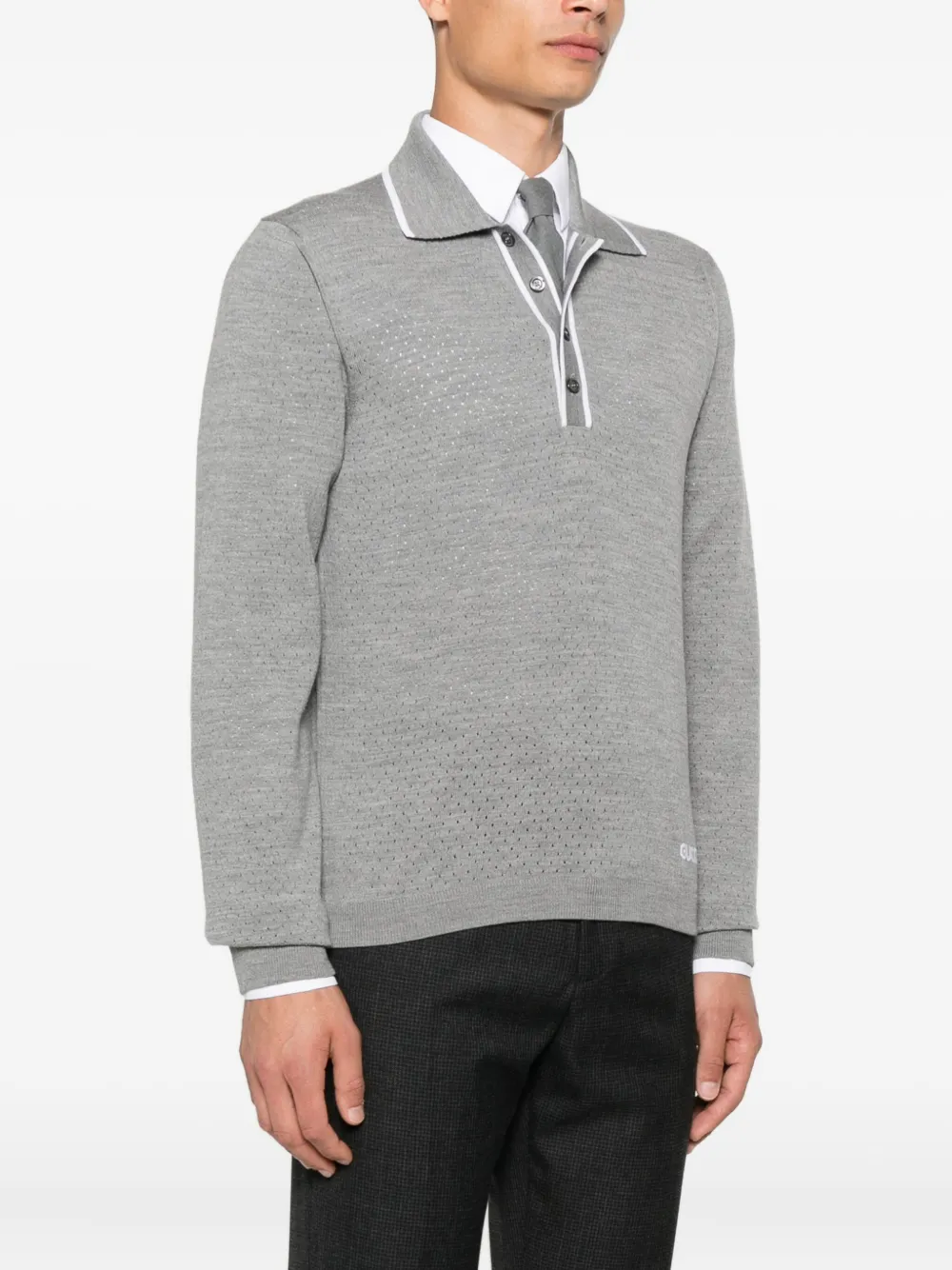 Gucci Geperforeerd poloshirt Grijs