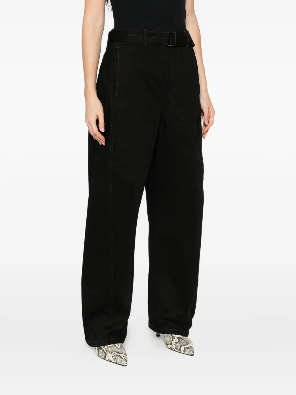 LEMAIRE Jeans met ceintuur Zwart