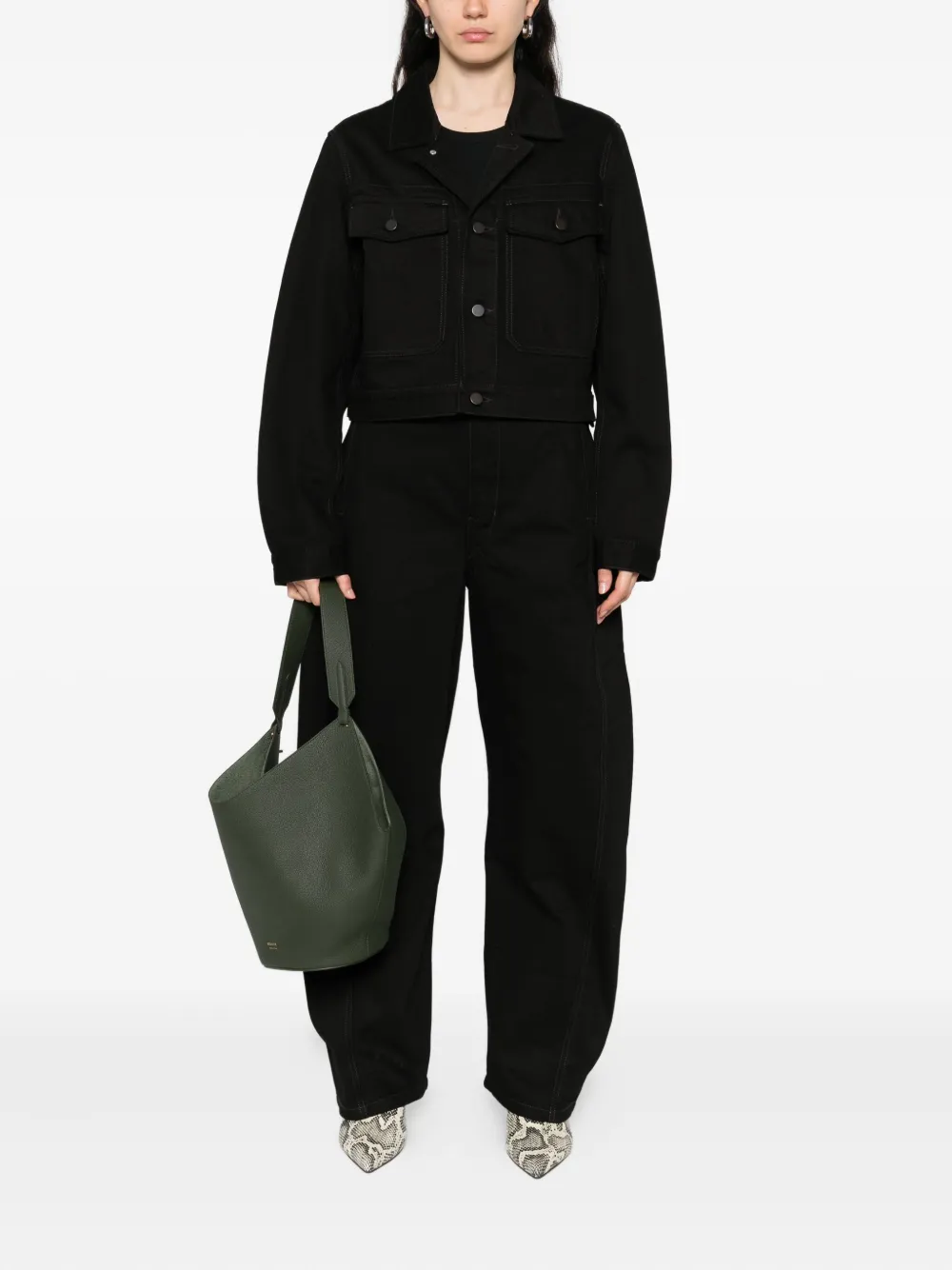 LEMAIRE Jeans met ceintuur Zwart