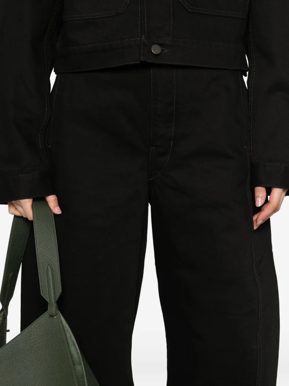 LEMAIRE Jeans met ceintuur Zwart