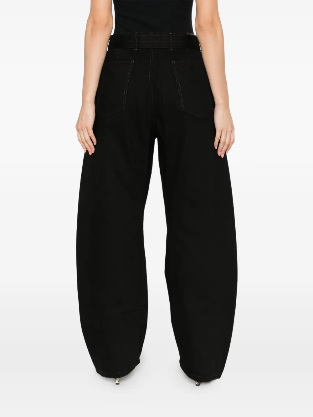 LEMAIRE Jeans met ceintuur Zwart