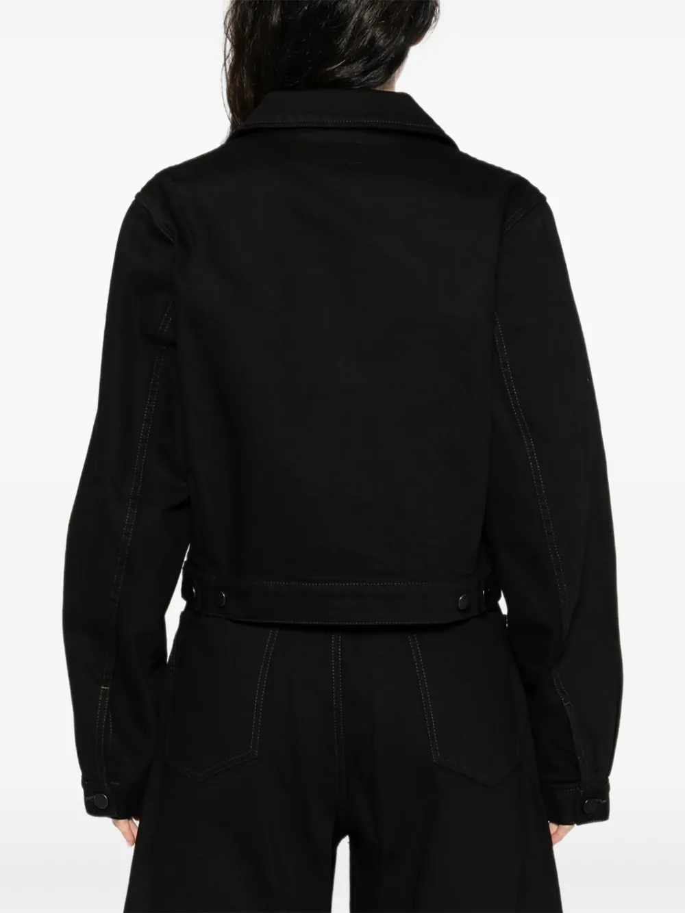Lemaire Button-fastening Flap-pocket Jacket In Black