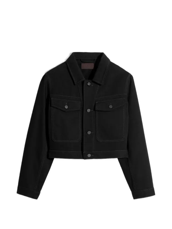 Lemaire Button-fastening Flap-pocket Jacket in Black