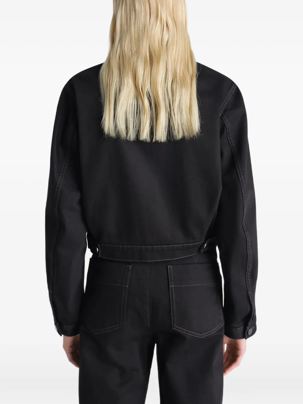 Lemaire Button-fastening Flap-pocket Jacket in Black, view 5