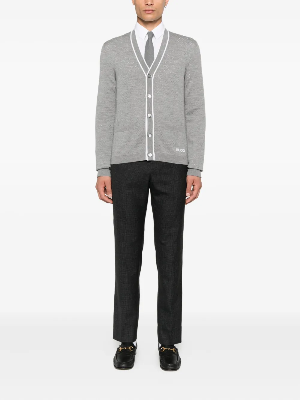 Gucci embroidered-logo cardigan | Cardigans | Image 2