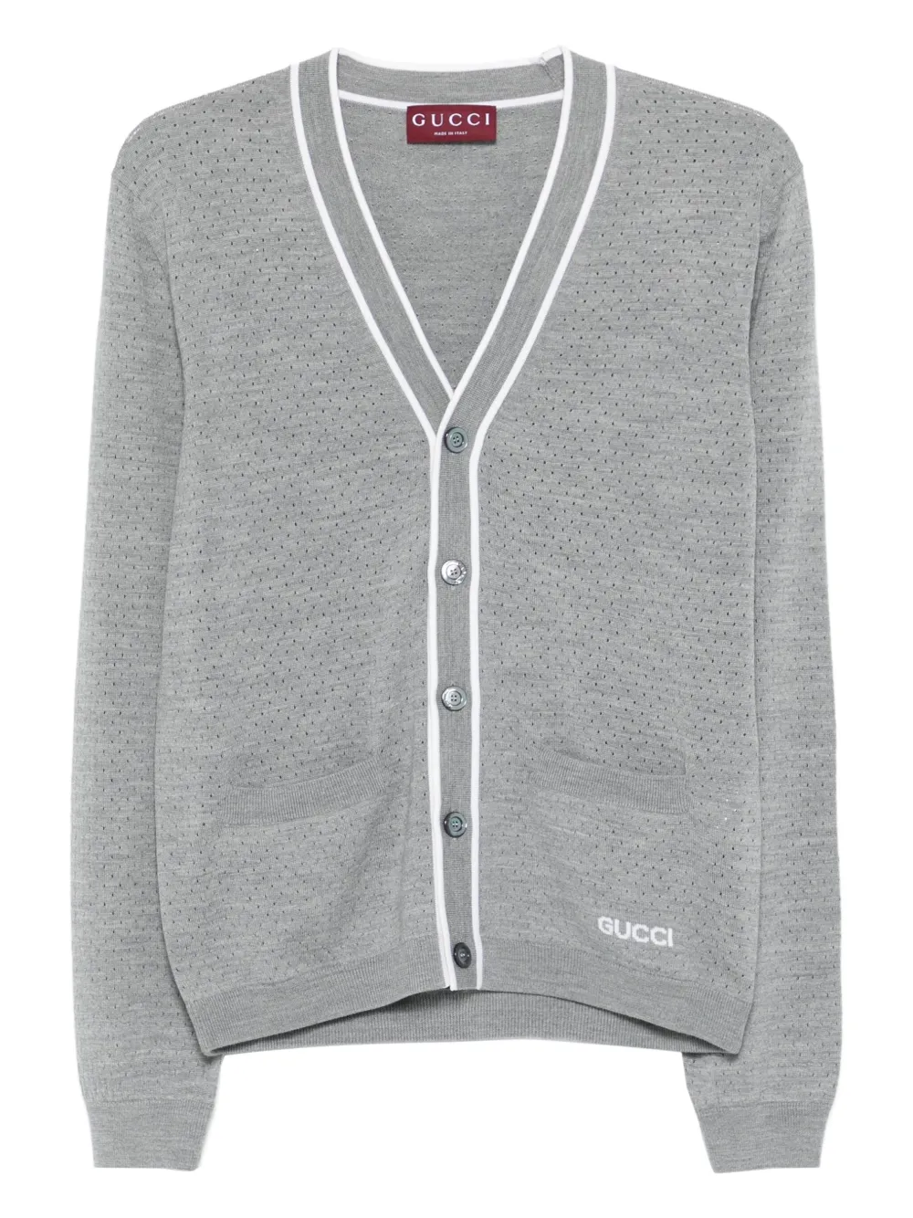 Gucci Vest met geborduurd logo Grijs