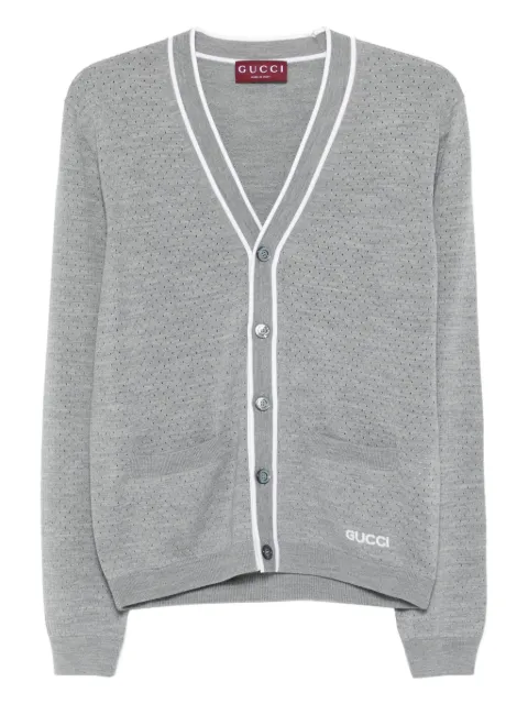 Gucci Cardigan com logo bordado