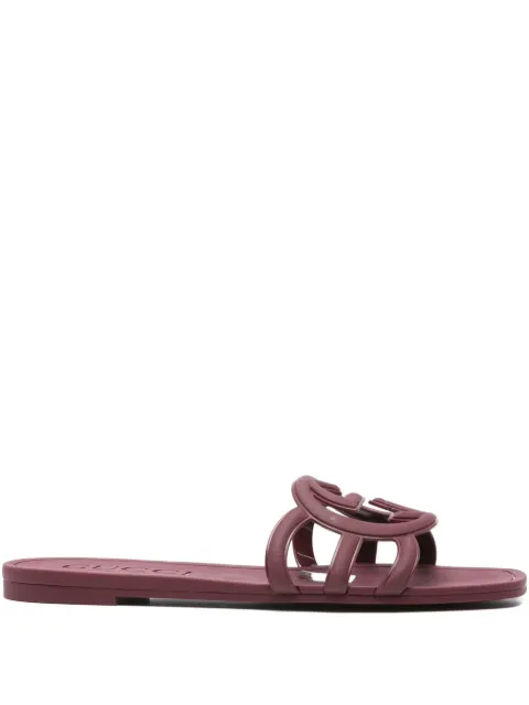 Gucci Flache Sandalen mit GG