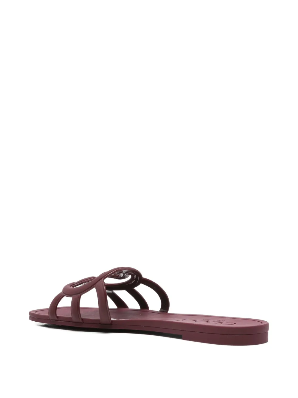 Gucci GG-logo flat sandals Red