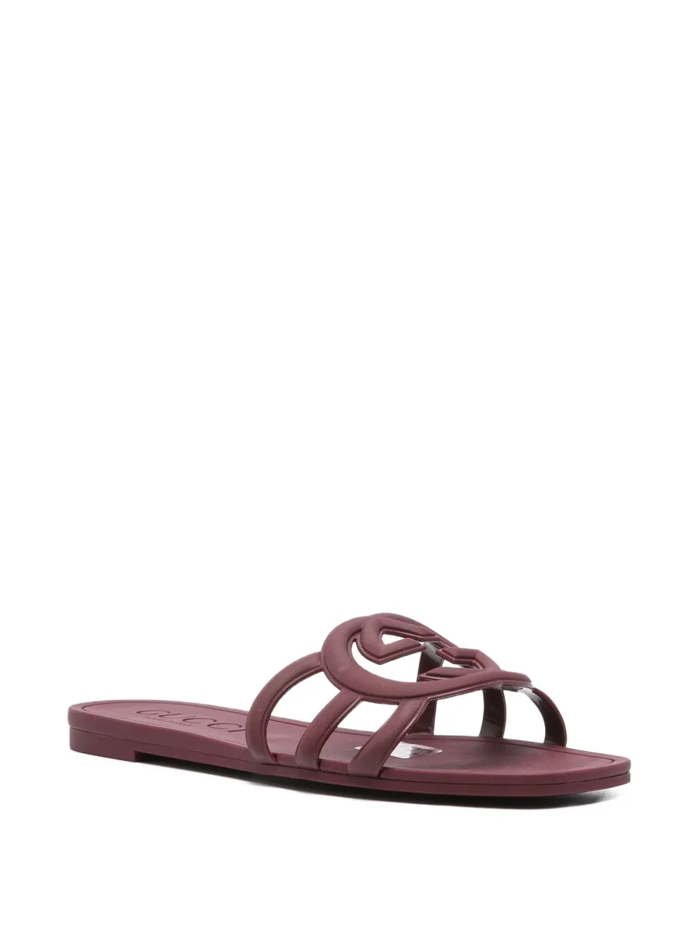 Gucci GG-logo flat sandals Red