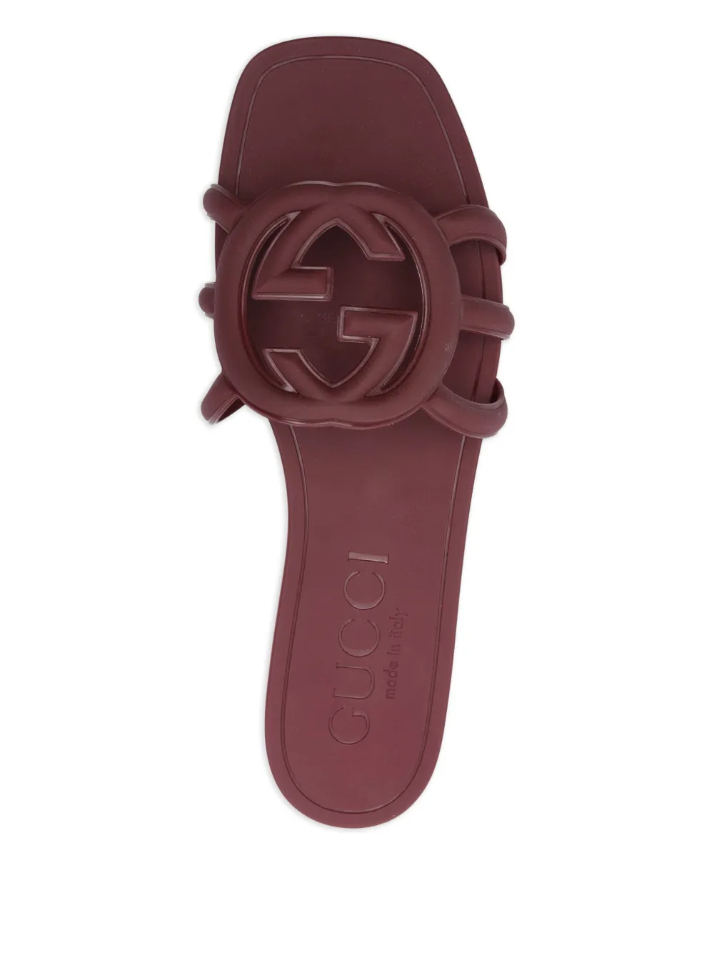 Gucci GG-logo flat sandals Red