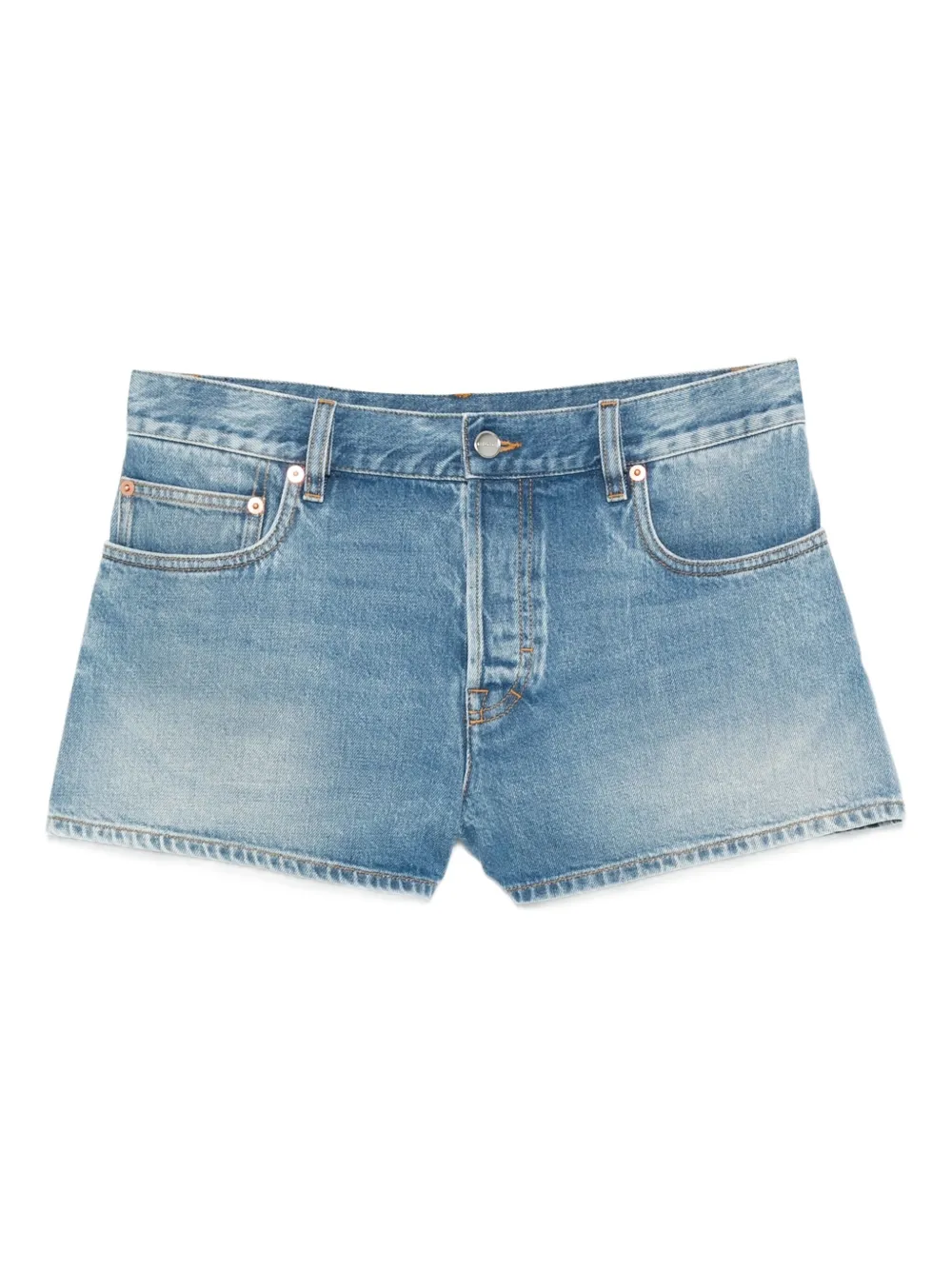 Gucci Denim shorts met logopatch Blauw