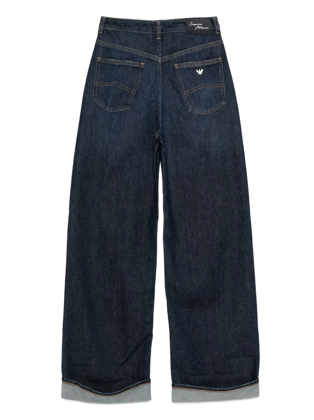 Emporio Armani Gerafelde jeans - Blauw