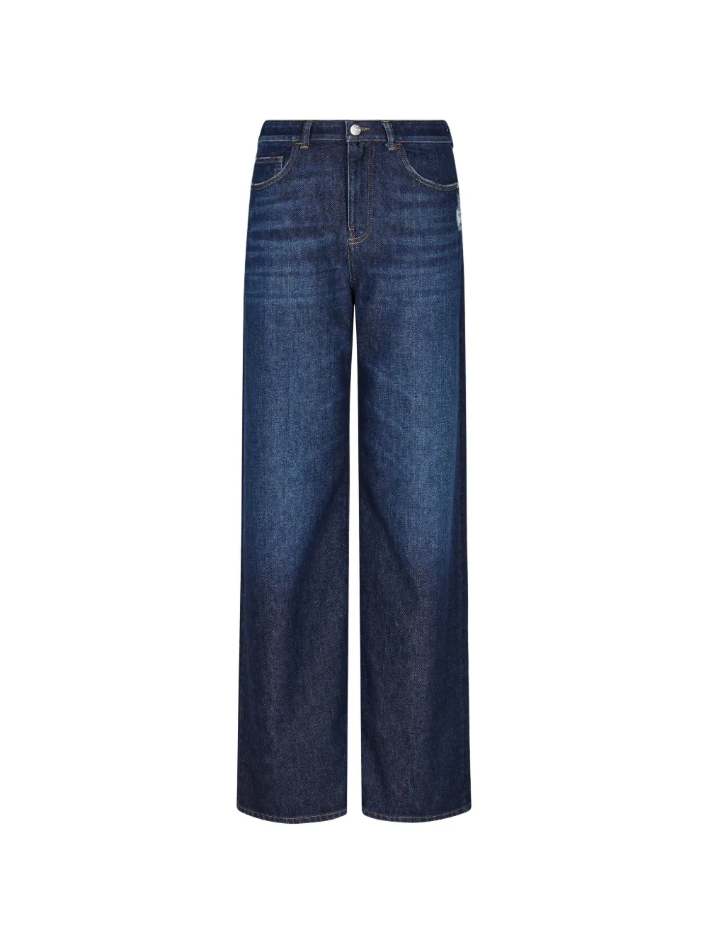 Emporio Armani distressed wide-leg jeans - Blu