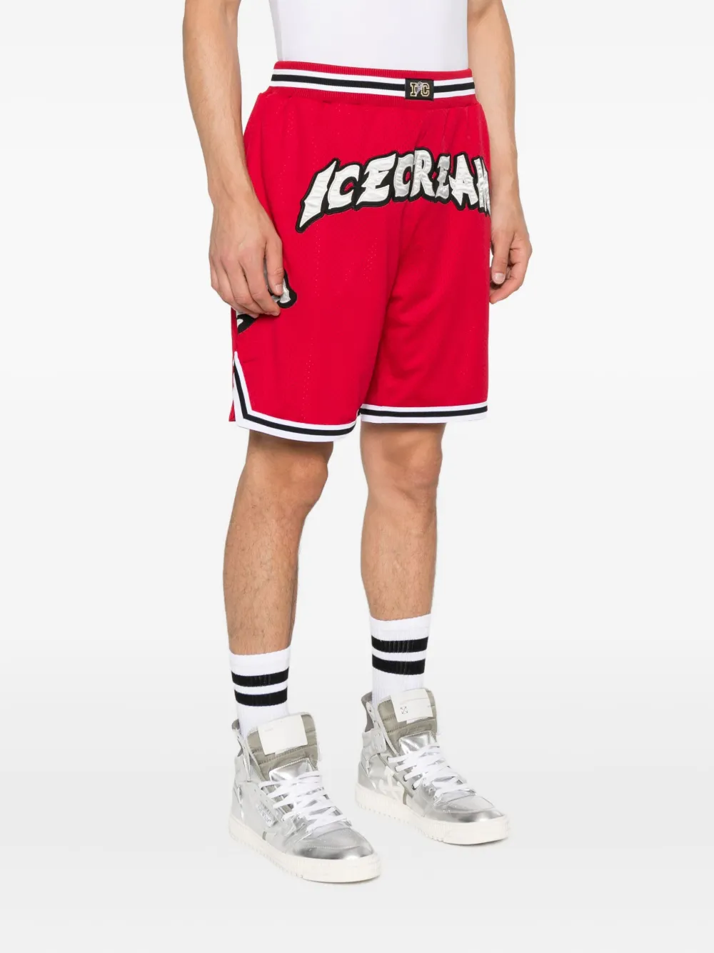 ICECREAM Running Puppy trainingsshorts met grafische print Rood