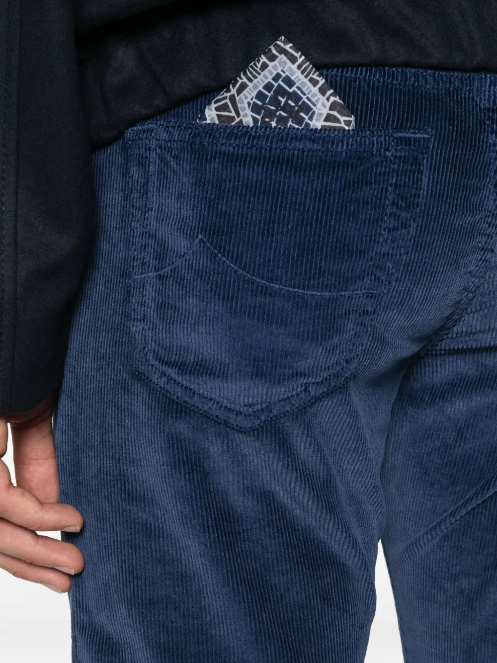 Jacob Cohën Bard ribfluwelen broek Blauw
