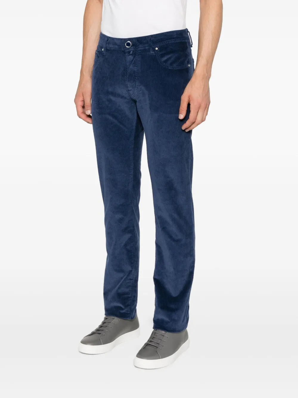 Jacob Cohën Bard ribfluwelen broek Blauw