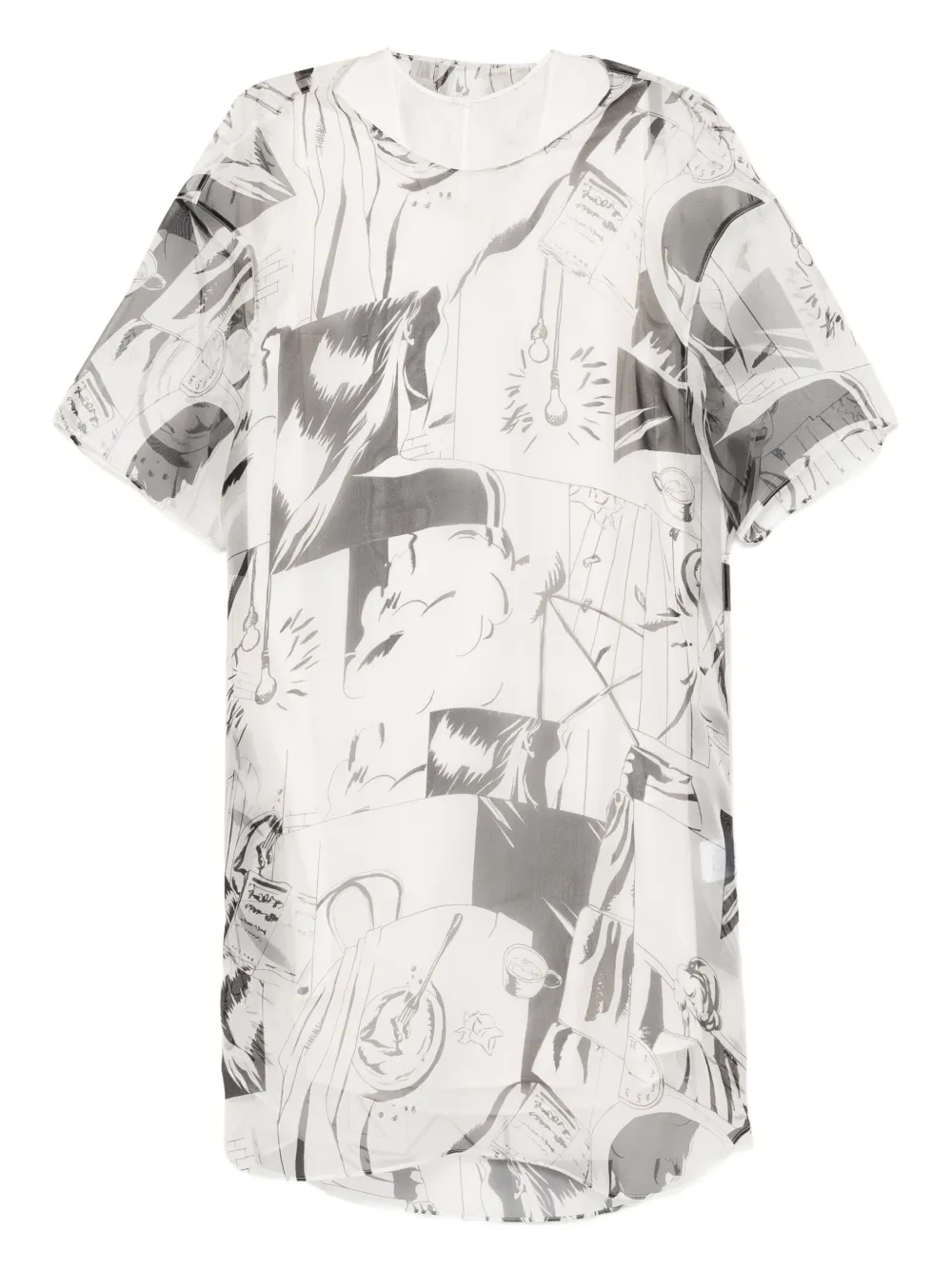 short sleeve silk dress