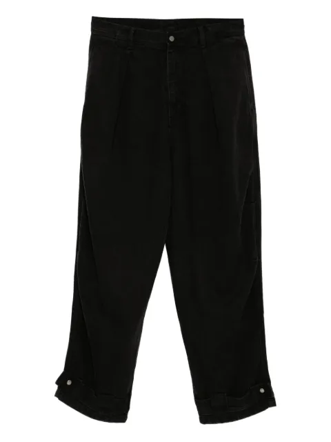 CROQUIS straight-leg rolled-edge jeans