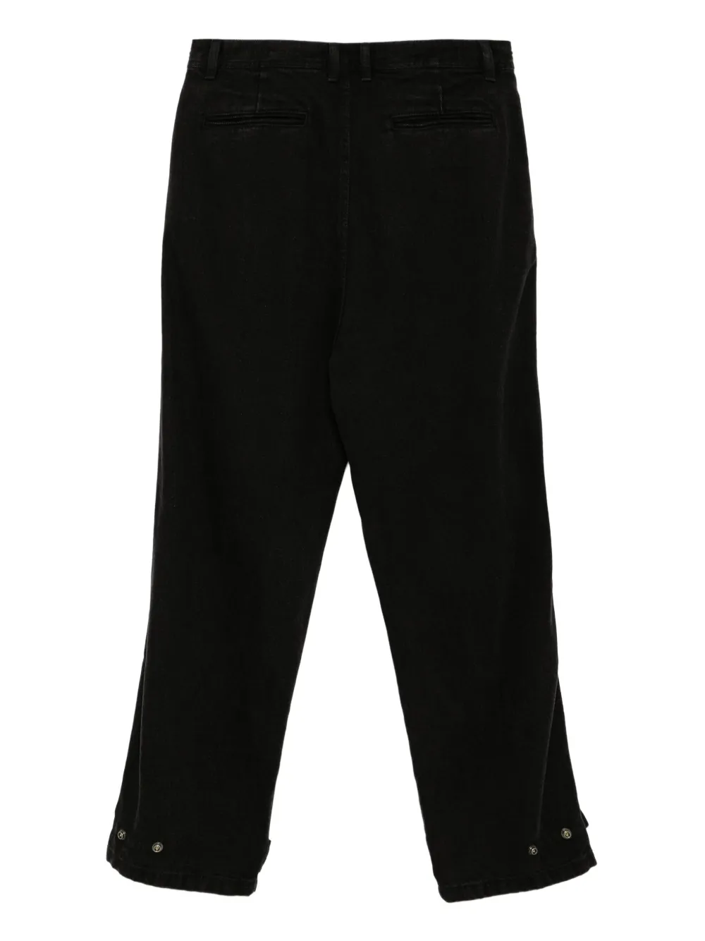 CROQUIS Straight jeans met opgerolde afwerking - Zwart