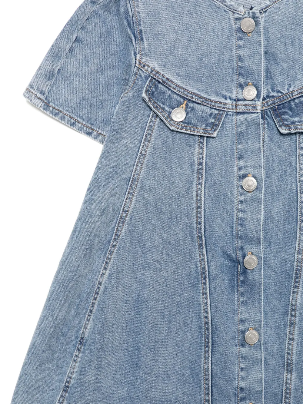 jnby by JNBY Jurk met ronde hals en korte mouwen Blauw