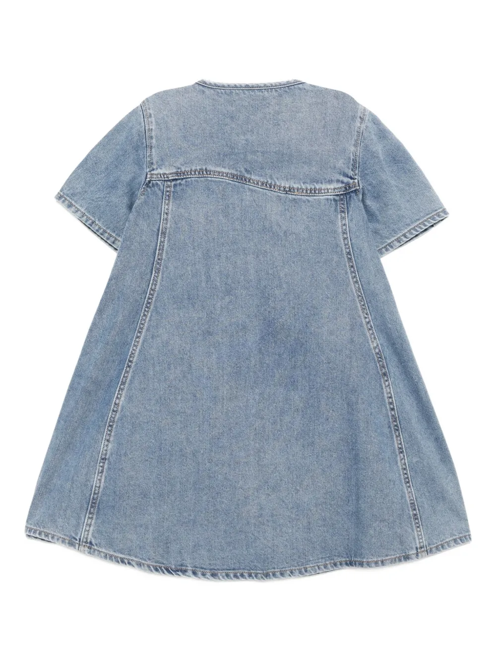 jnby by JNBY Jurk met ronde hals en korte mouwen Blauw