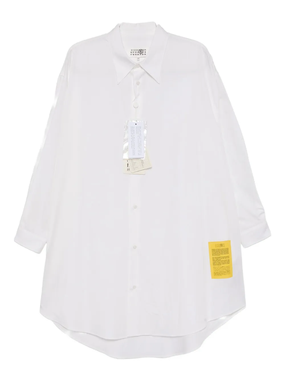 MM6 Maison Margiela Blousejurk met logopatch Wit