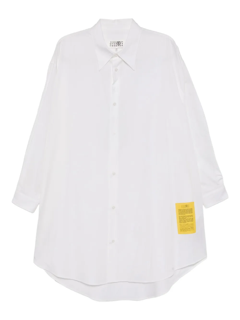 MM6 Maison Margiela Blousejurk met logopatch Wit