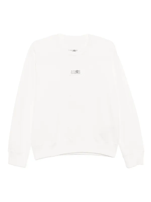 MM6 ロゴスウェット（ホワイト） MM6 Maison Margiela ロゴ スウェットシャツ | ホワイト | FARFETCH JP