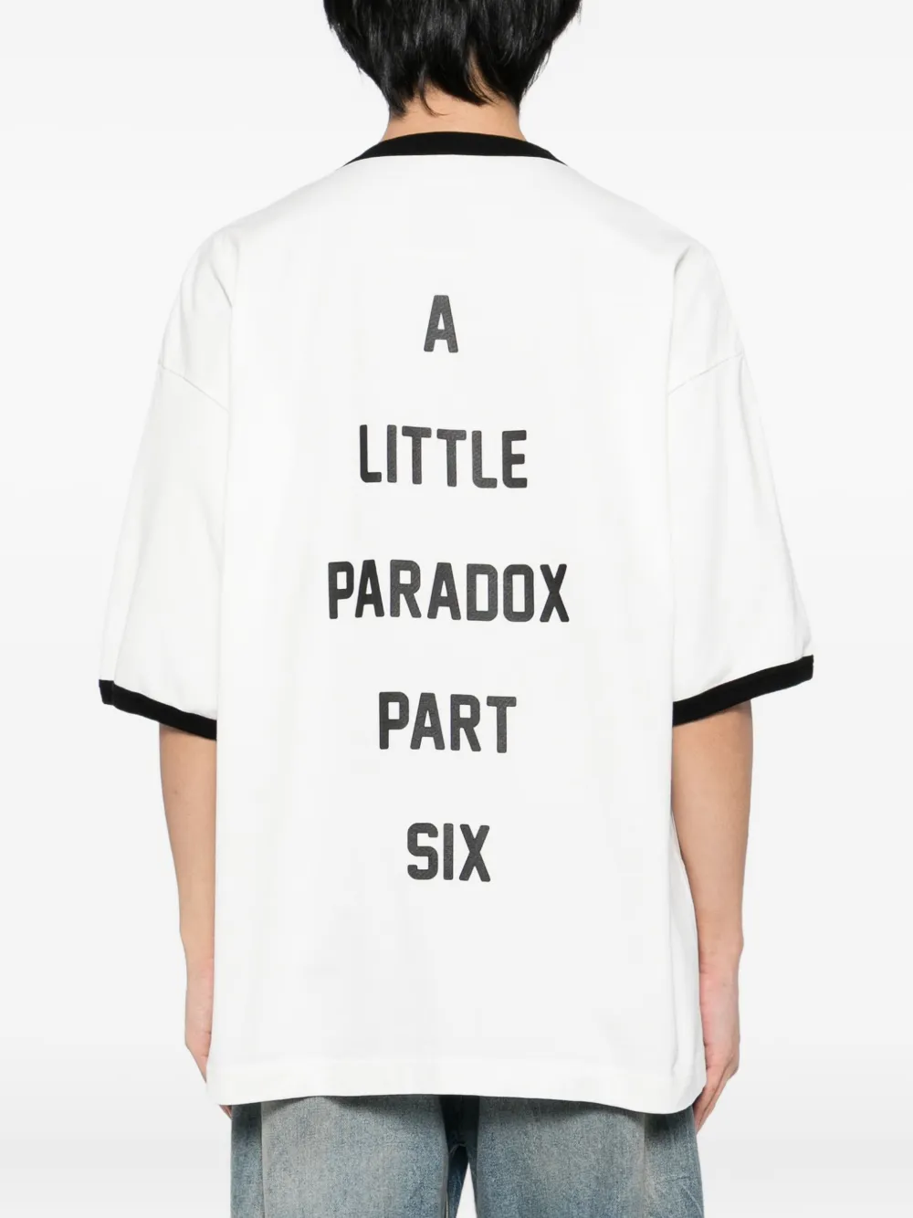 Maison MIHARA YASUHIRO Happy Face Ringer T-shirt met print Wit