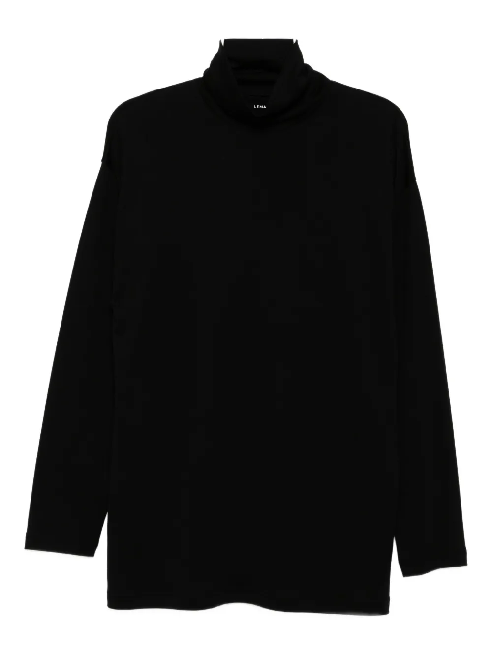 Lemaire Mock Neck T-shirt In Black