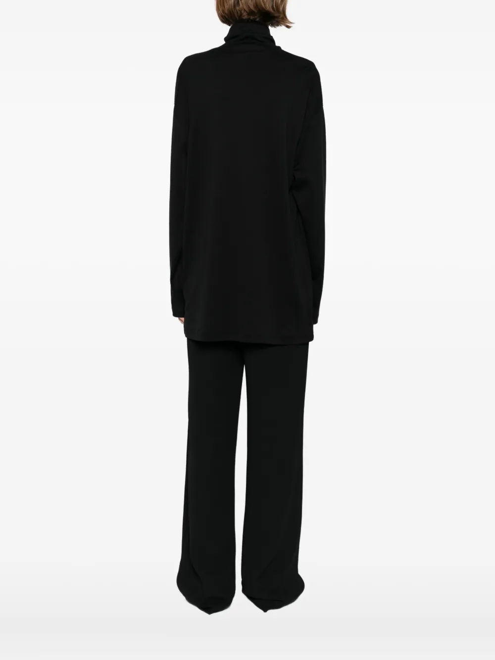 LEMAIRE mock neck T-shirt Zwart