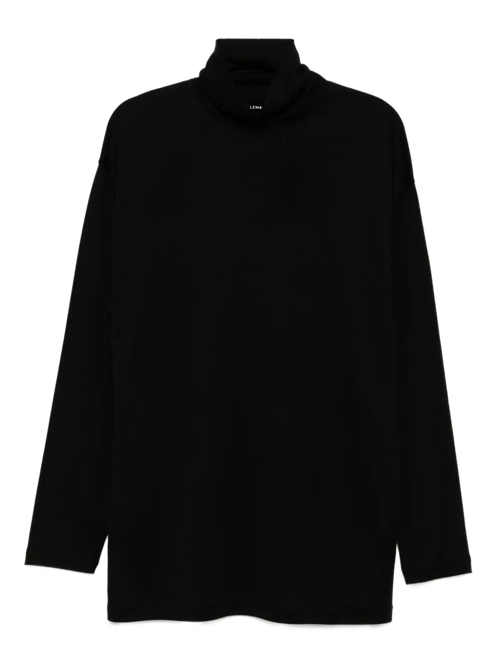 LEMAIRE mock neck T-shirt Zwart
