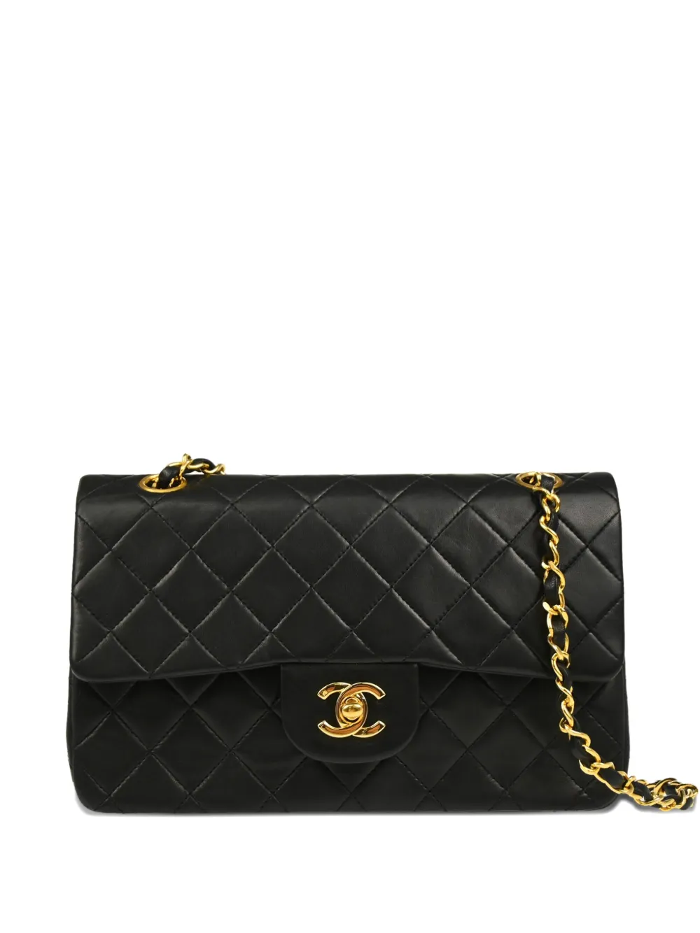 CHANEL Pre-Owned 1990s クラシック ダブルフラップ ショルダーバッグ S - ブラック CHANEL Pre-Owned 1990s クラシック ダブルフラップ ショルダーバッグ S - ブラック