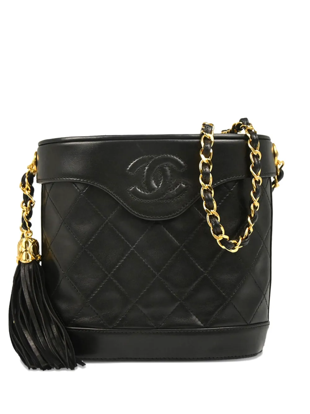 CHANEL Pre-Owned 1990s キルティング バケットバッグ - ブラック CHANEL Pre-Owned 1990s キルティング バケットバッグ - ブラック