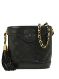 CHANEL Pre-Owned 1990 quilted lambskin bucket bag - Black