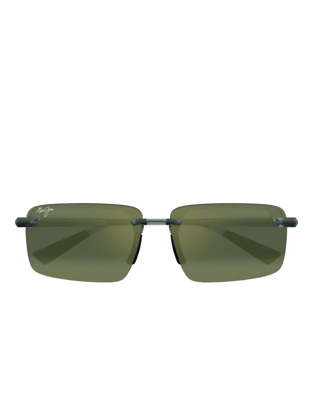Maui Jim Laulima rimless square-frame sunglasses Groen