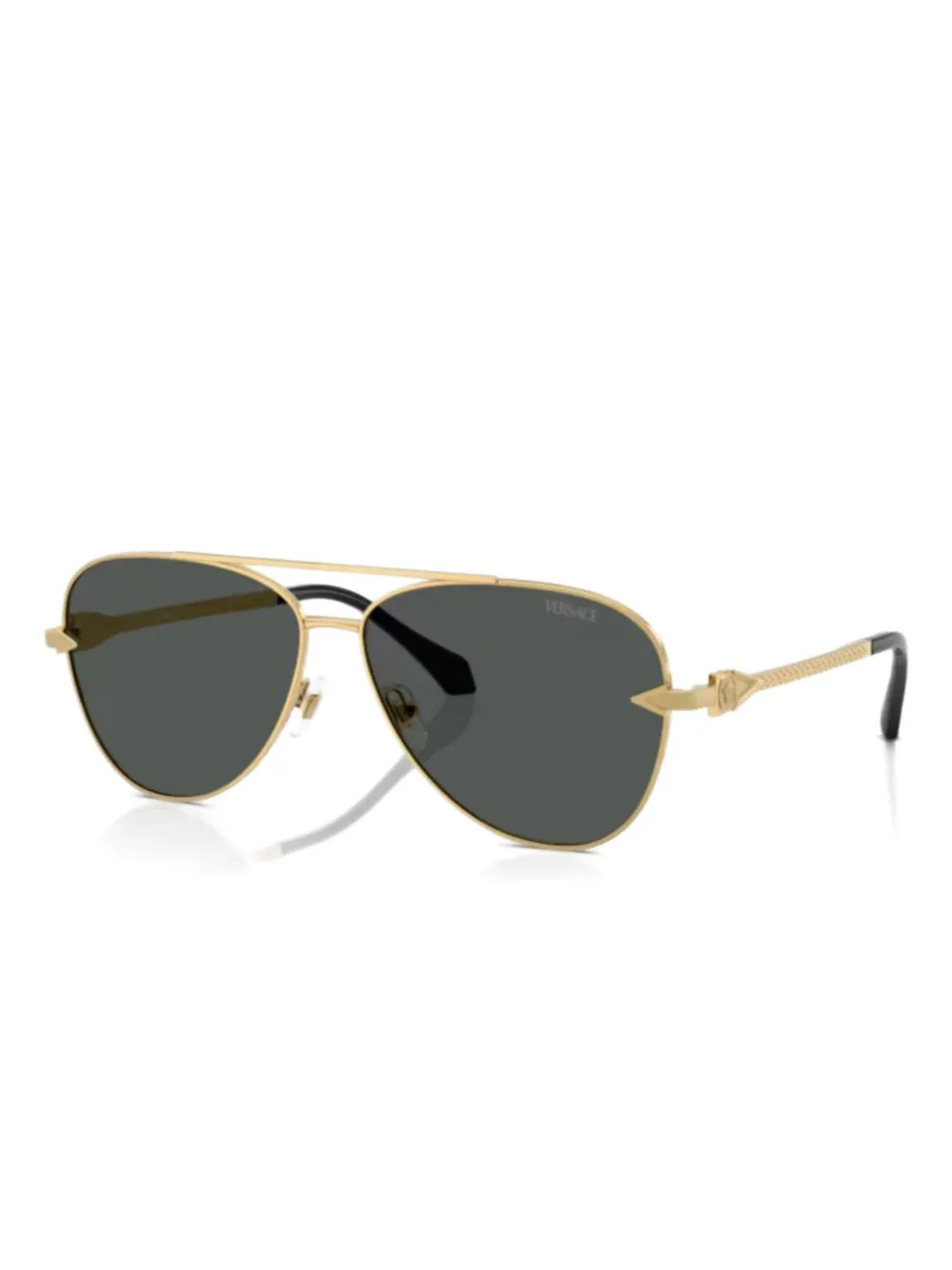 Versace Eyewear medusa-embellished metal sunglasses - Oro