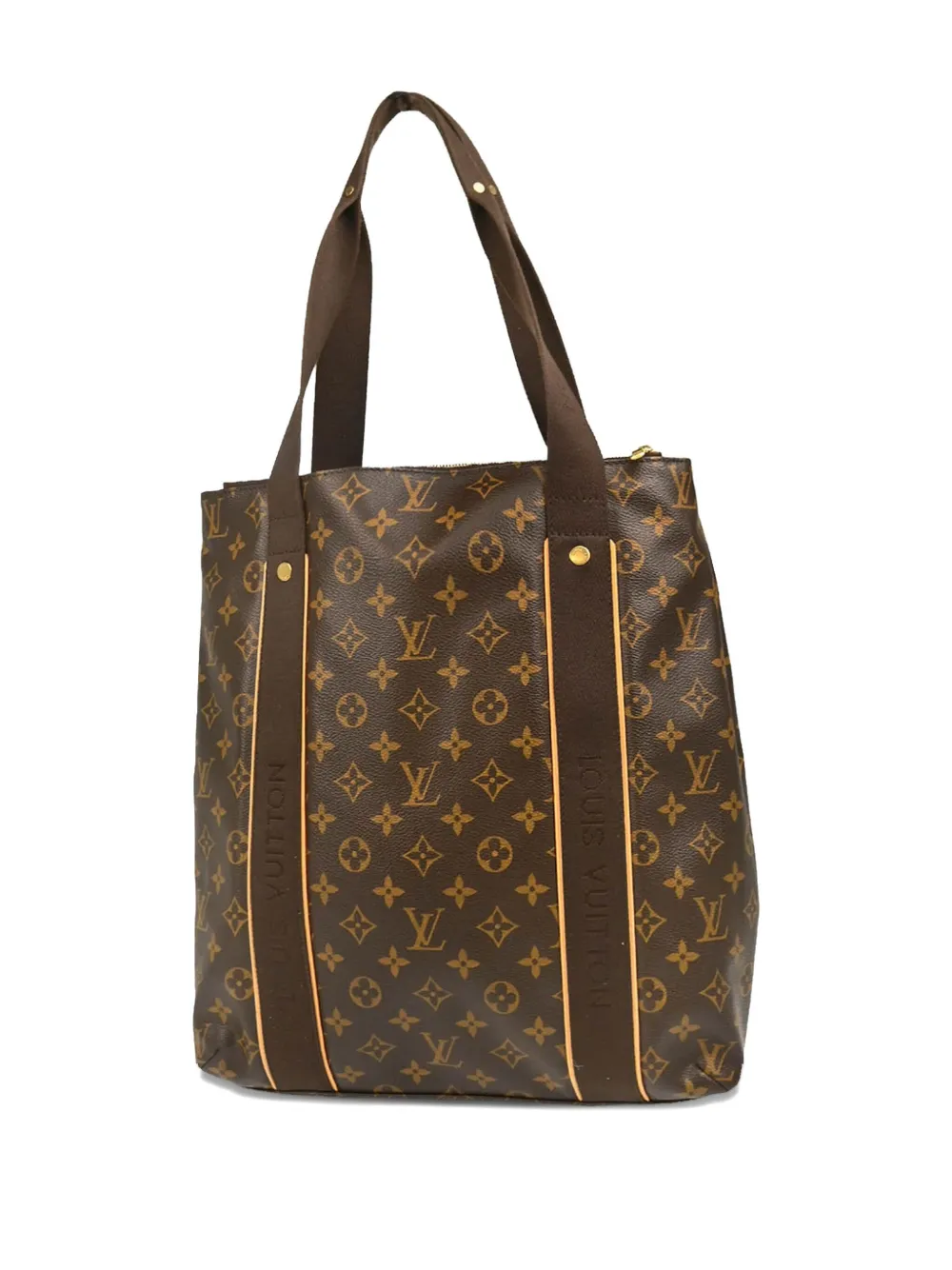 Pre-owned Louis Vuitton 2008 Cabas Beaubourg Tote Bag In Brown