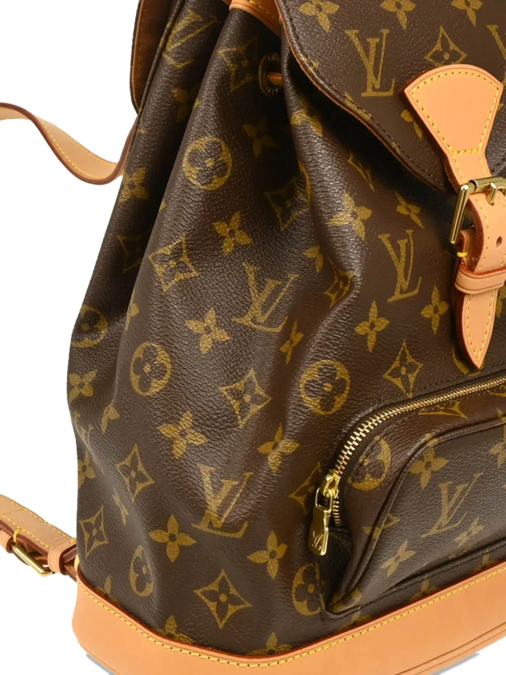 Pre-owned Louis Vuitton 2002 Montsouris Mm Backpack In Brown